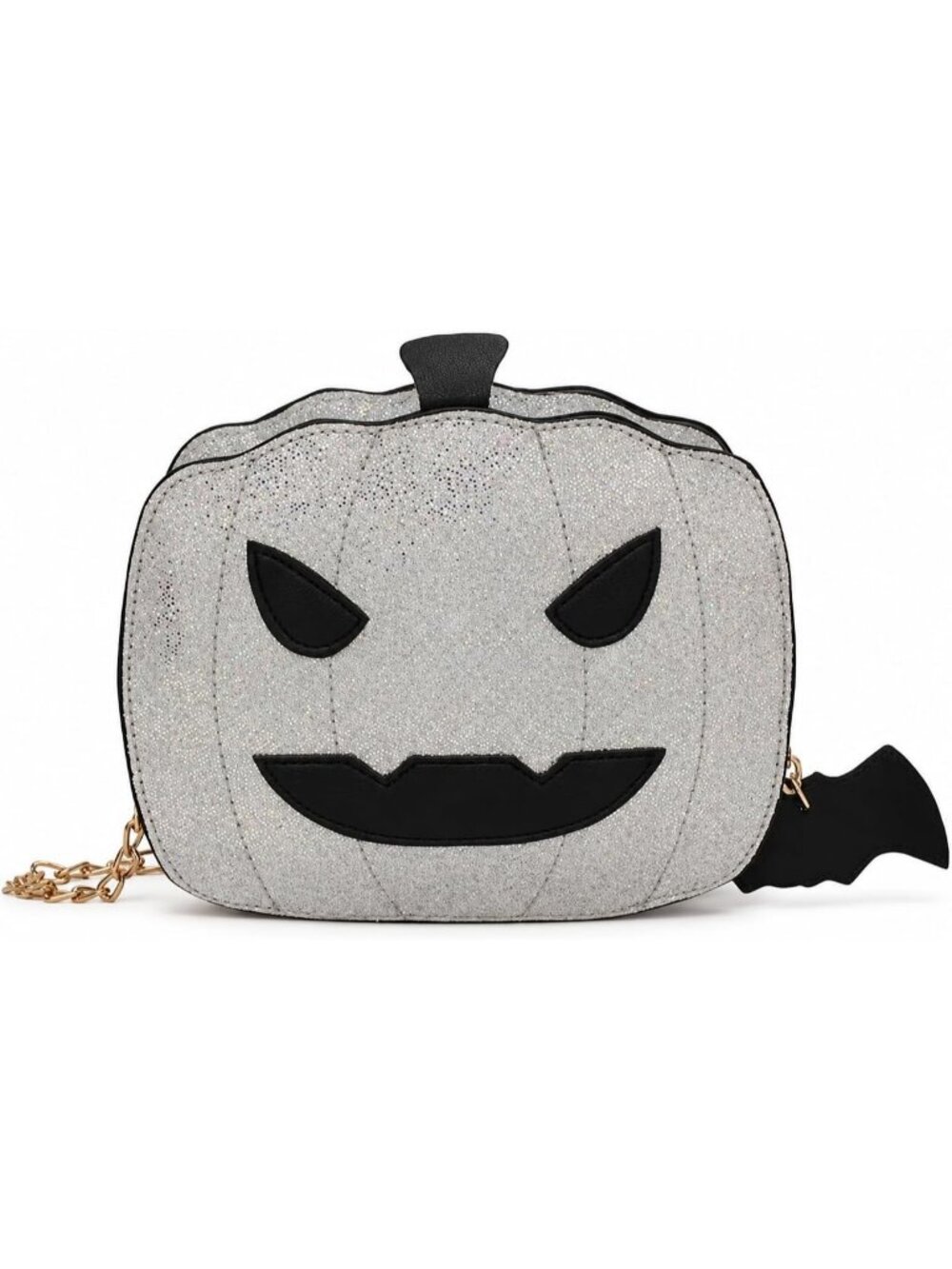 Women's Pumpkin Halloween Gothic Pumpkin Coffin Skull Bat Purse Crossbody Bag